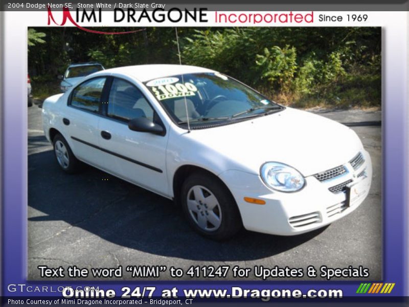 Stone White / Dark Slate Gray 2004 Dodge Neon SE