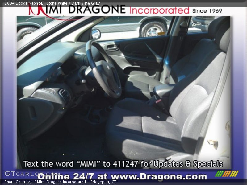 Stone White / Dark Slate Gray 2004 Dodge Neon SE