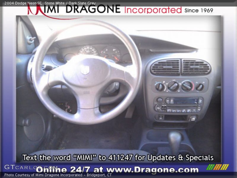 Stone White / Dark Slate Gray 2004 Dodge Neon SE