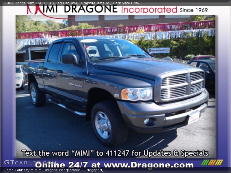 Graphite Metallic / Dark Slate Gray 2004 Dodge Ram 2500 SLT Quad Cab 4x4