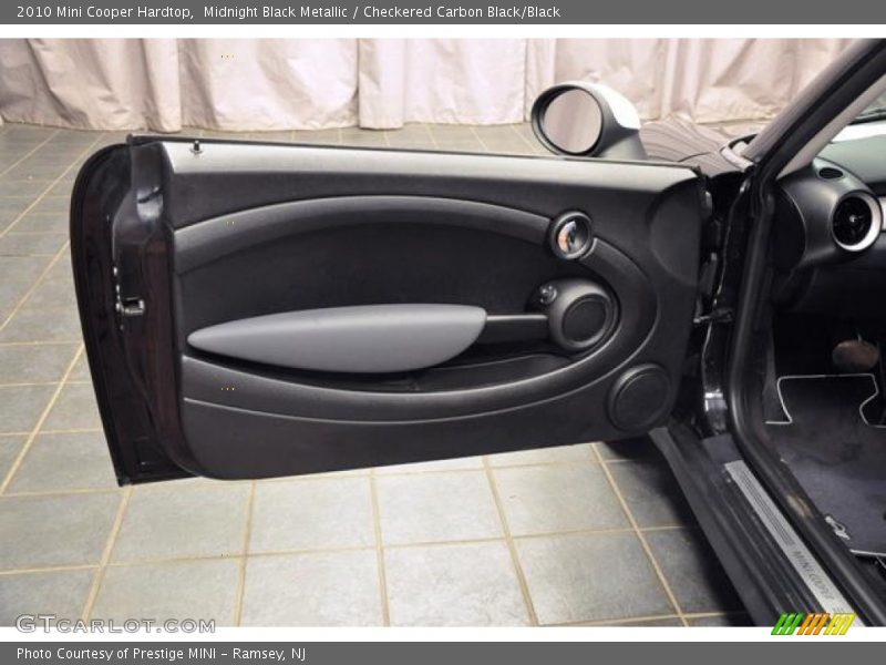 Midnight Black Metallic / Checkered Carbon Black/Black 2010 Mini Cooper Hardtop