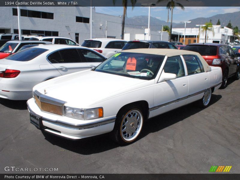 White / Tan 1994 Cadillac DeVille Sedan