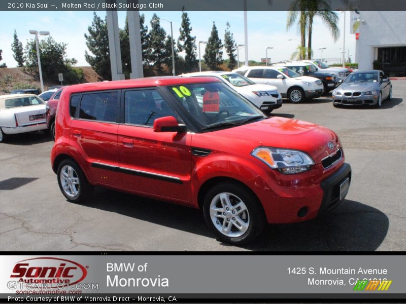 Molten Red / Black Soul Logo Cloth 2010 Kia Soul +