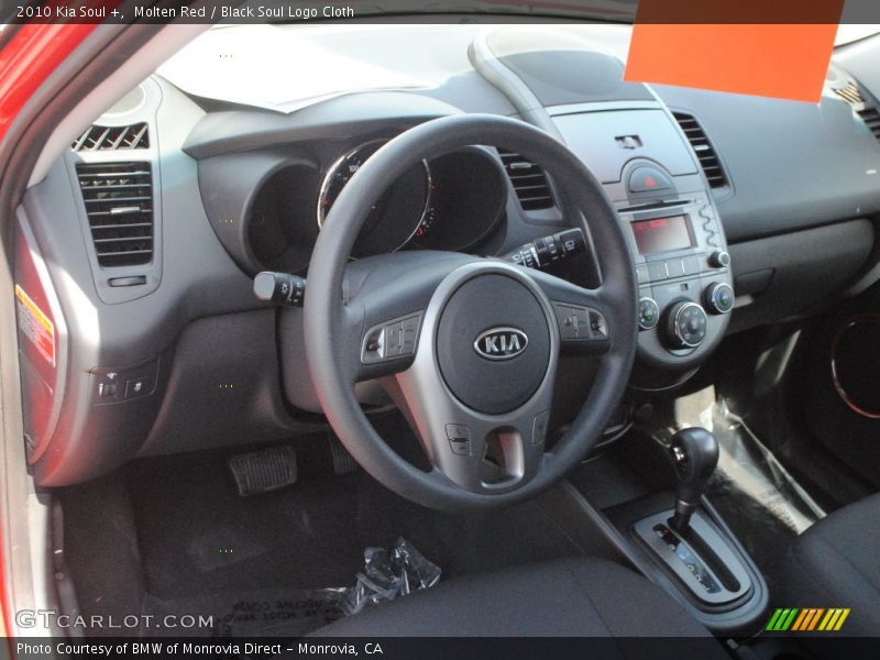 Molten Red / Black Soul Logo Cloth 2010 Kia Soul +