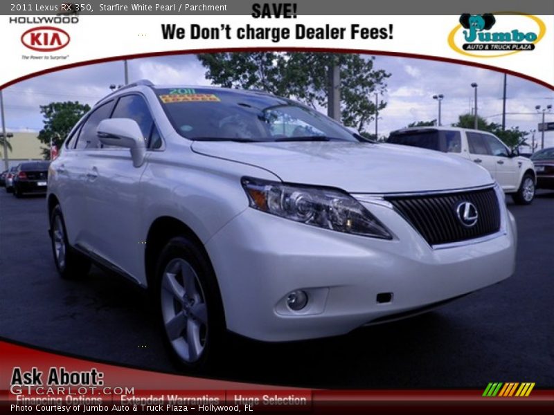 Starfire White Pearl / Parchment 2011 Lexus RX 350
