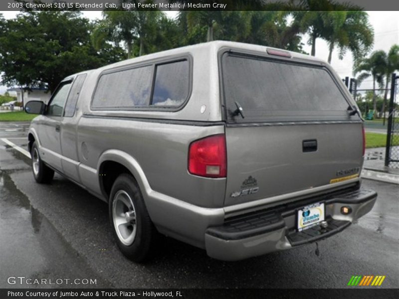Light Pewter Metallic / Medium Gray 2003 Chevrolet S10 LS Extended Cab