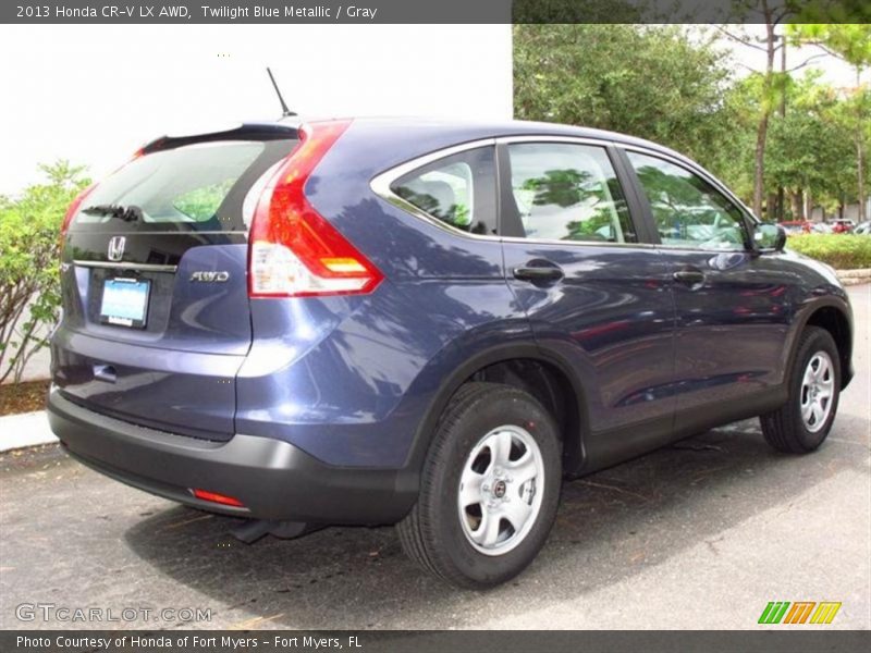Twilight Blue Metallic / Gray 2013 Honda CR-V LX AWD