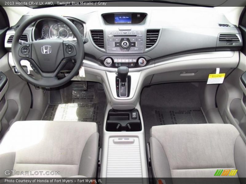 Twilight Blue Metallic / Gray 2013 Honda CR-V LX AWD