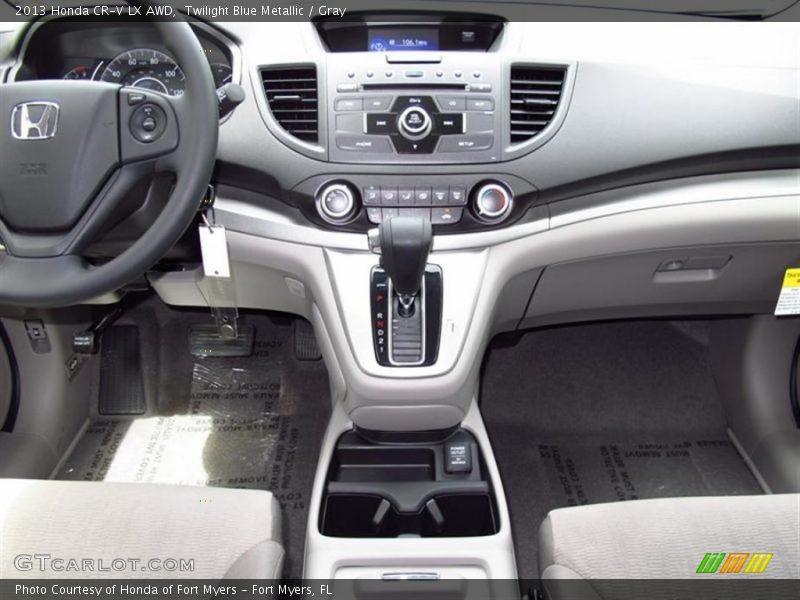 Twilight Blue Metallic / Gray 2013 Honda CR-V LX AWD