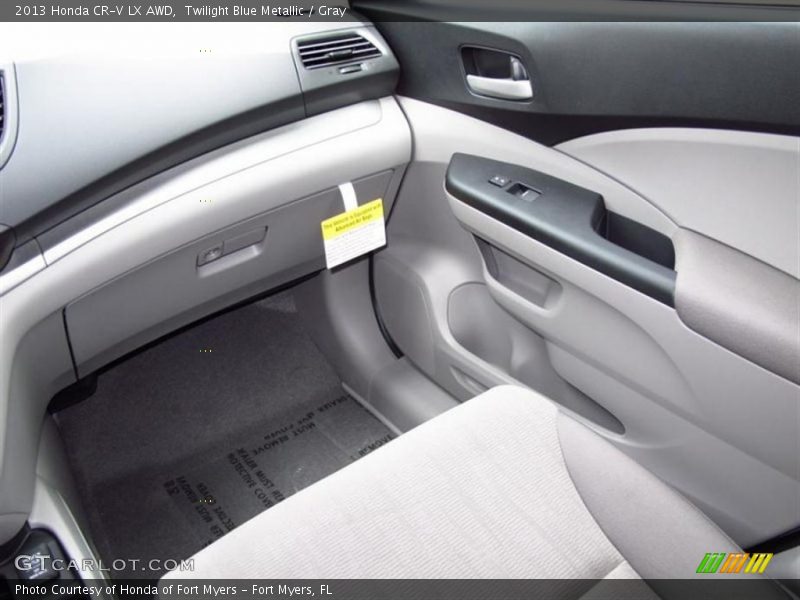 Twilight Blue Metallic / Gray 2013 Honda CR-V LX AWD