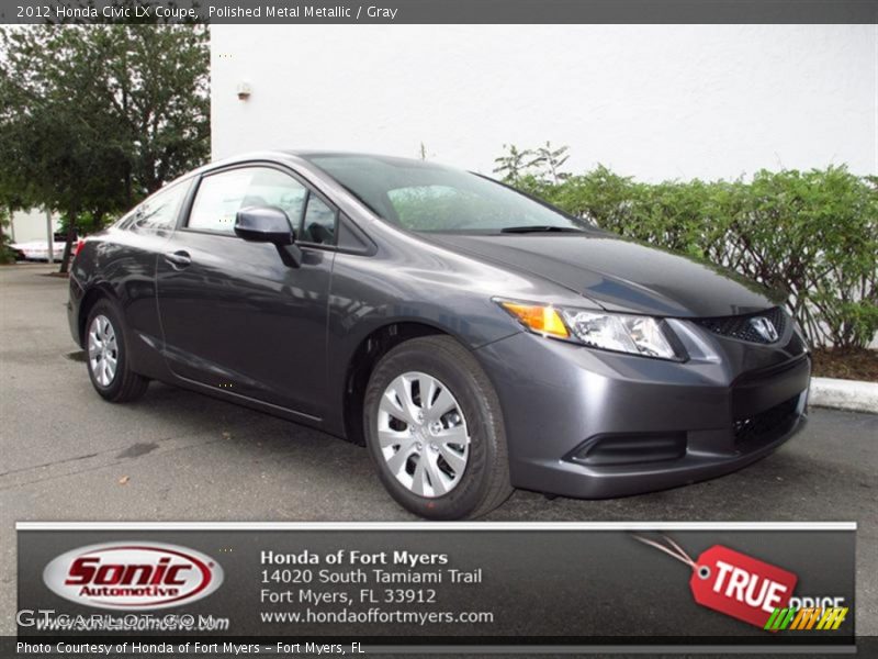 Polished Metal Metallic / Gray 2012 Honda Civic LX Coupe