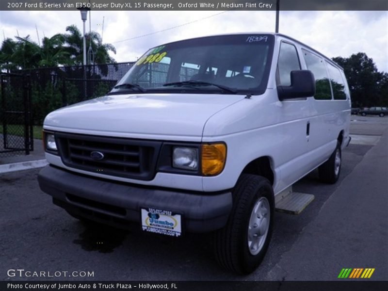 Oxford White / Medium Flint Grey 2007 Ford E Series Van E350 Super Duty XL 15 Passenger