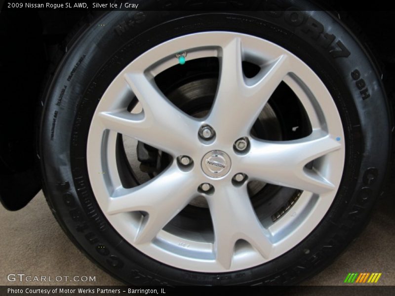Silver Ice / Gray 2009 Nissan Rogue SL AWD