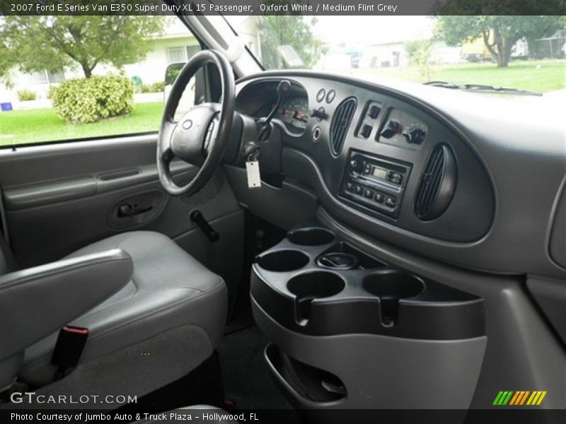 Oxford White / Medium Flint Grey 2007 Ford E Series Van E350 Super Duty XL 15 Passenger
