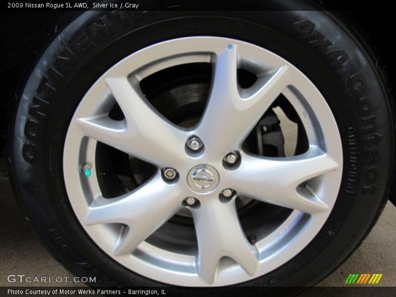 Silver Ice / Gray 2009 Nissan Rogue SL AWD
