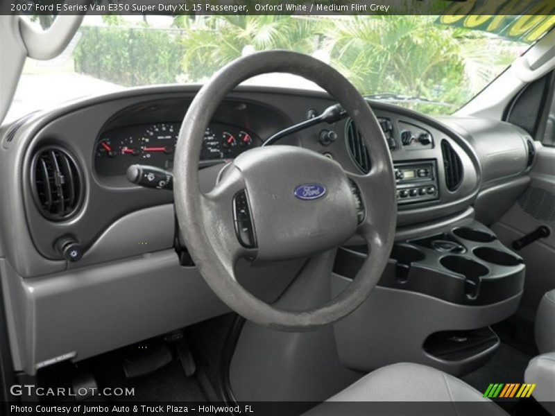 Oxford White / Medium Flint Grey 2007 Ford E Series Van E350 Super Duty XL 15 Passenger