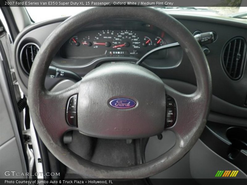 Oxford White / Medium Flint Grey 2007 Ford E Series Van E350 Super Duty XL 15 Passenger