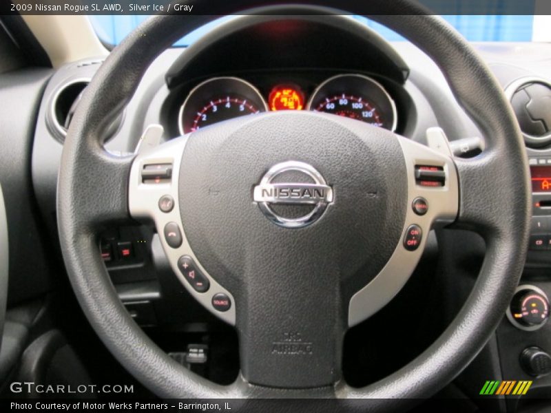 Silver Ice / Gray 2009 Nissan Rogue SL AWD