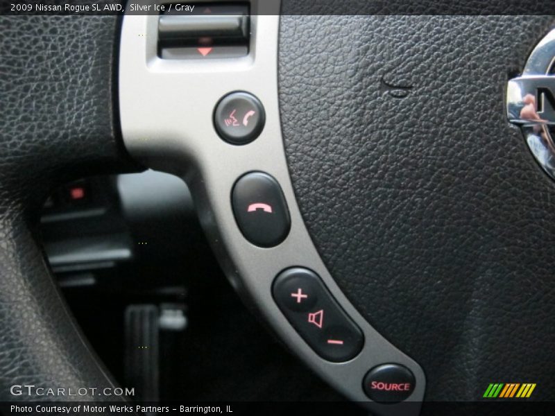 Silver Ice / Gray 2009 Nissan Rogue SL AWD