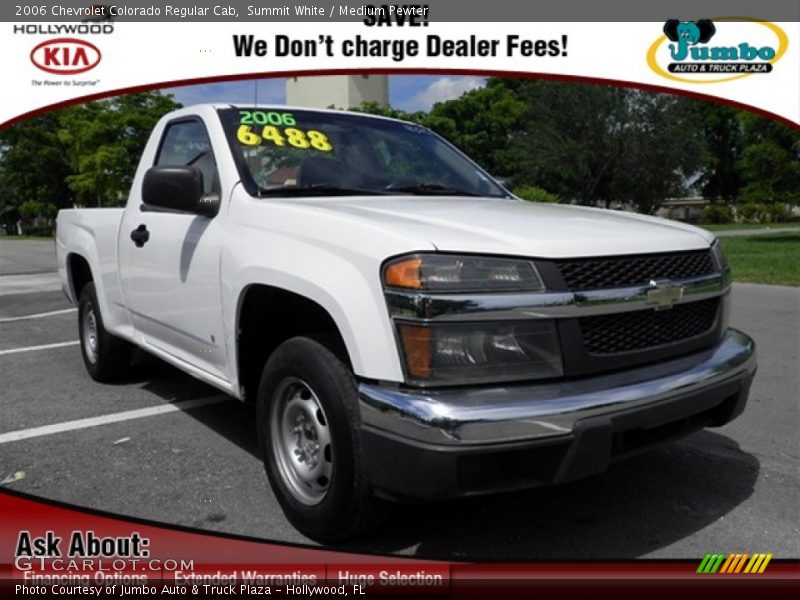 Summit White / Medium Pewter 2006 Chevrolet Colorado Regular Cab