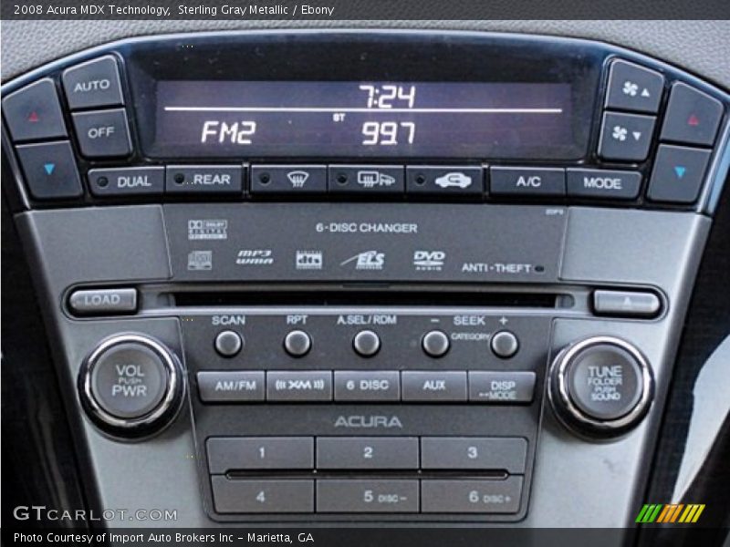 Sterling Gray Metallic / Ebony 2008 Acura MDX Technology