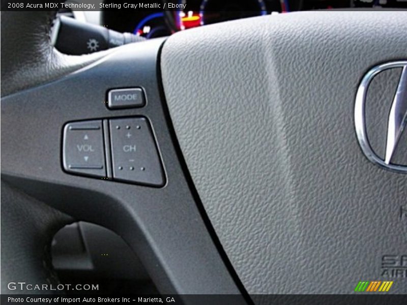 Sterling Gray Metallic / Ebony 2008 Acura MDX Technology