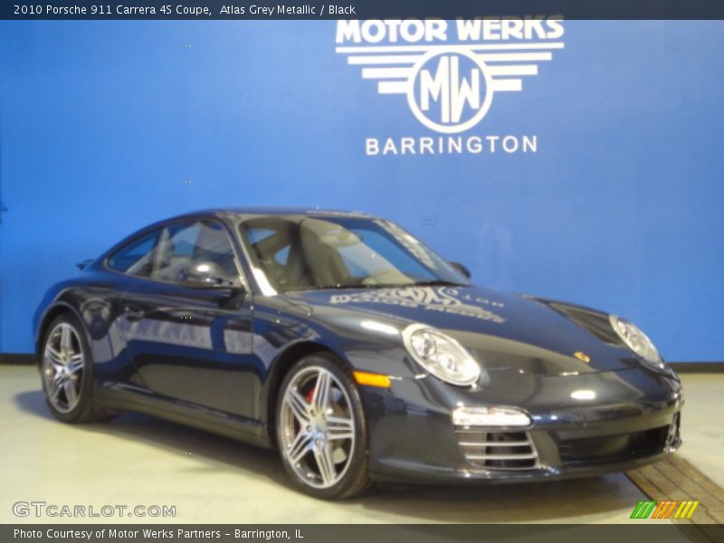 Atlas Grey Metallic / Black 2010 Porsche 911 Carrera 4S Coupe