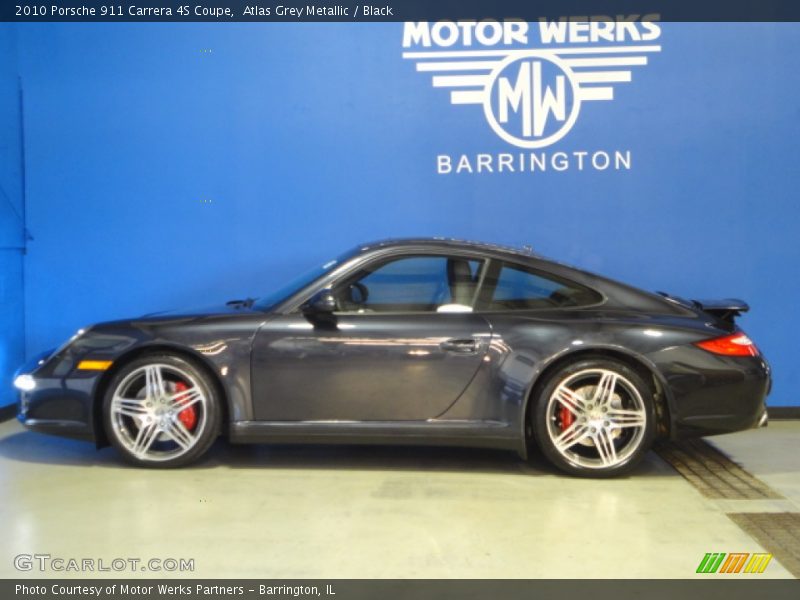 Atlas Grey Metallic / Black 2010 Porsche 911 Carrera 4S Coupe