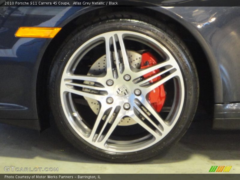 Atlas Grey Metallic / Black 2010 Porsche 911 Carrera 4S Coupe