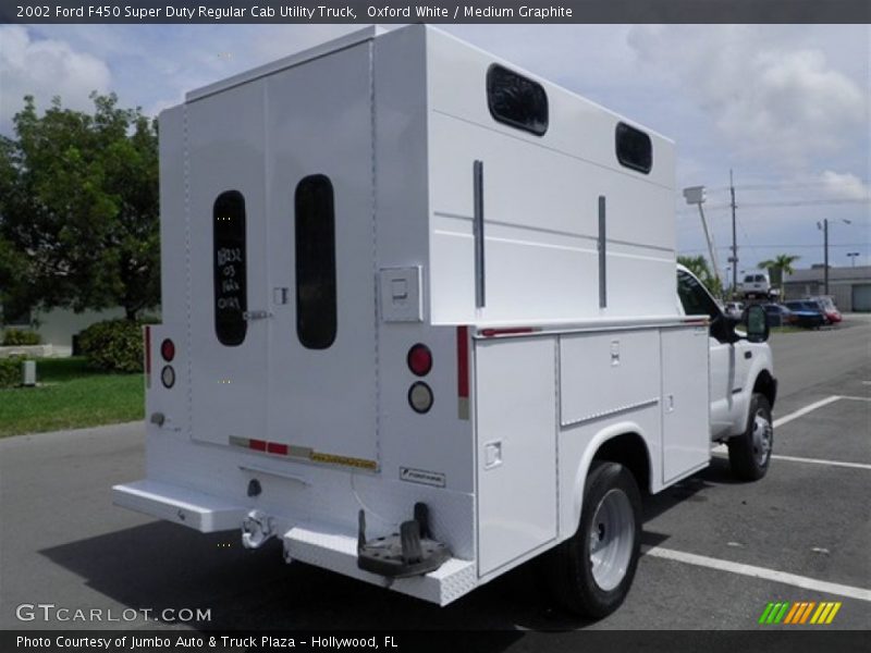 Oxford White / Medium Graphite 2002 Ford F450 Super Duty Regular Cab Utility Truck
