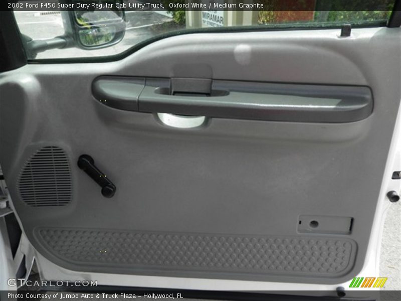 Oxford White / Medium Graphite 2002 Ford F450 Super Duty Regular Cab Utility Truck