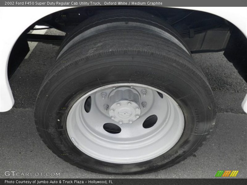 Oxford White / Medium Graphite 2002 Ford F450 Super Duty Regular Cab Utility Truck