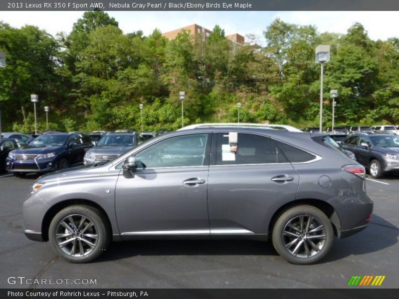 Nebula Gray Pearl / Black/Ebony Birds Eye Maple 2013 Lexus RX 350 F Sport AWD