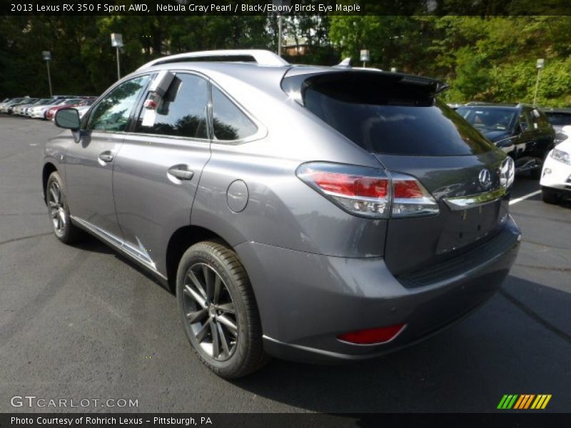 Nebula Gray Pearl / Black/Ebony Birds Eye Maple 2013 Lexus RX 350 F Sport AWD