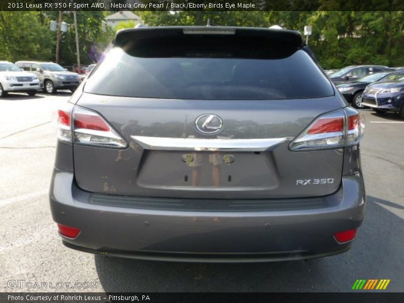 Nebula Gray Pearl / Black/Ebony Birds Eye Maple 2013 Lexus RX 350 F Sport AWD