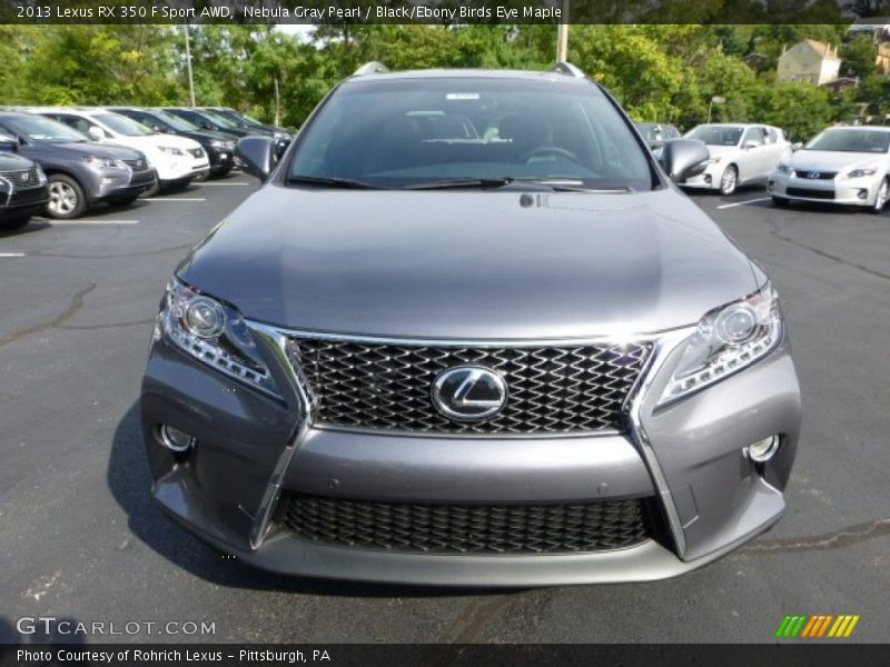 Nebula Gray Pearl / Black/Ebony Birds Eye Maple 2013 Lexus RX 350 F Sport AWD
