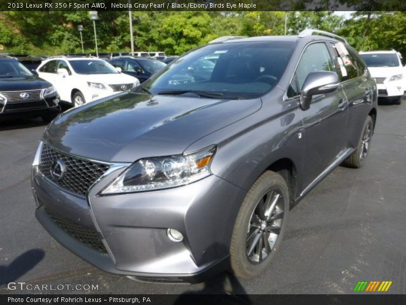 Nebula Gray Pearl / Black/Ebony Birds Eye Maple 2013 Lexus RX 350 F Sport AWD