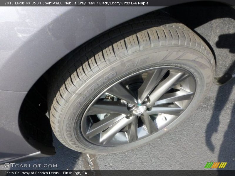 Nebula Gray Pearl / Black/Ebony Birds Eye Maple 2013 Lexus RX 350 F Sport AWD