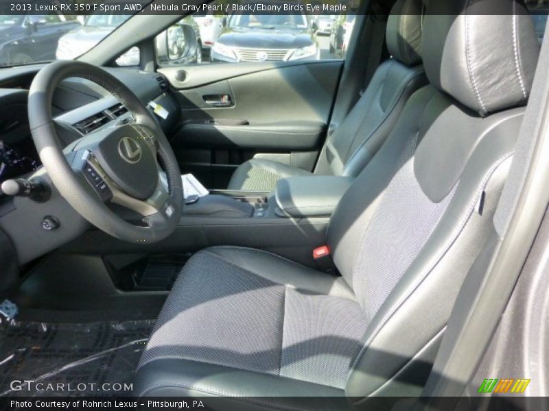 Nebula Gray Pearl / Black/Ebony Birds Eye Maple 2013 Lexus RX 350 F Sport AWD