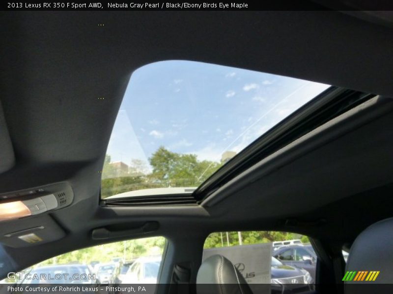 Nebula Gray Pearl / Black/Ebony Birds Eye Maple 2013 Lexus RX 350 F Sport AWD