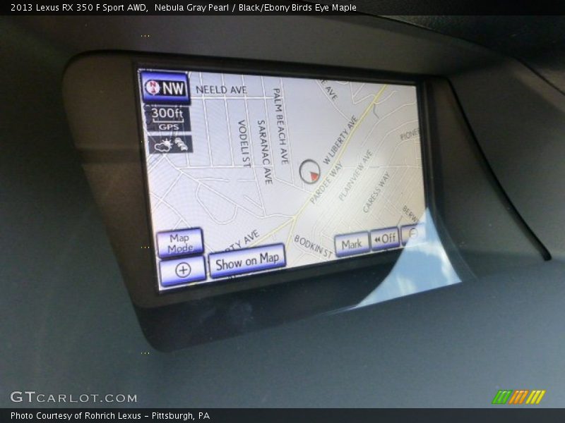 Nebula Gray Pearl / Black/Ebony Birds Eye Maple 2013 Lexus RX 350 F Sport AWD