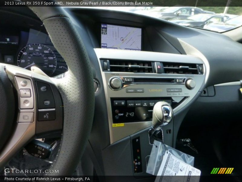 Nebula Gray Pearl / Black/Ebony Birds Eye Maple 2013 Lexus RX 350 F Sport AWD