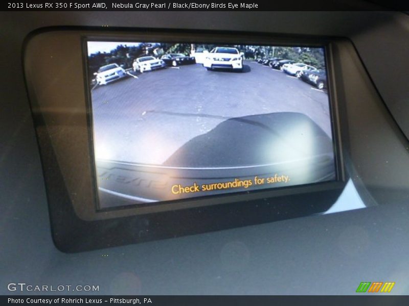 Nebula Gray Pearl / Black/Ebony Birds Eye Maple 2013 Lexus RX 350 F Sport AWD