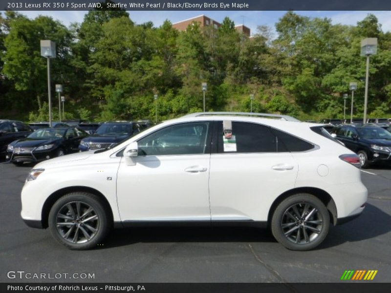 Starfire White Pearl / Black/Ebony Birds Eye Maple 2013 Lexus RX 350 F Sport AWD