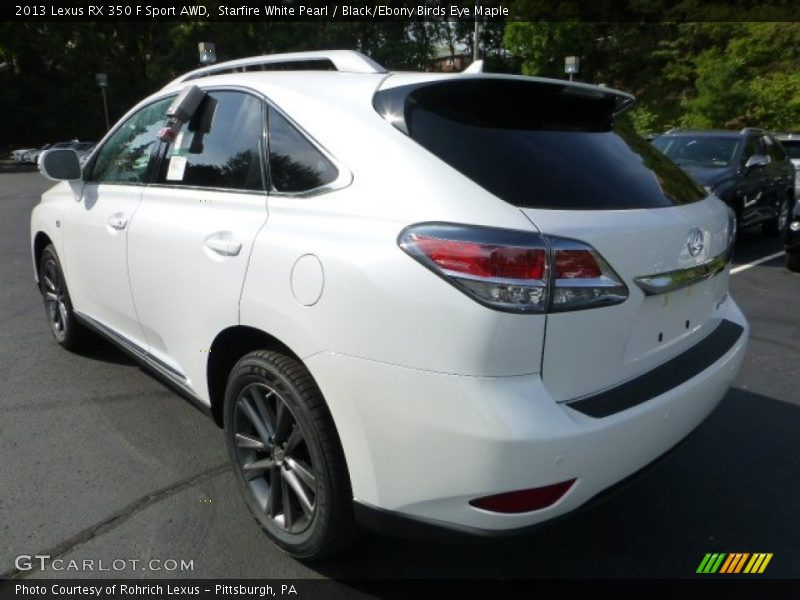 Starfire White Pearl / Black/Ebony Birds Eye Maple 2013 Lexus RX 350 F Sport AWD