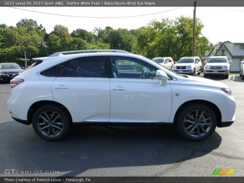Starfire White Pearl / Black/Ebony Birds Eye Maple 2013 Lexus RX 350 F Sport AWD