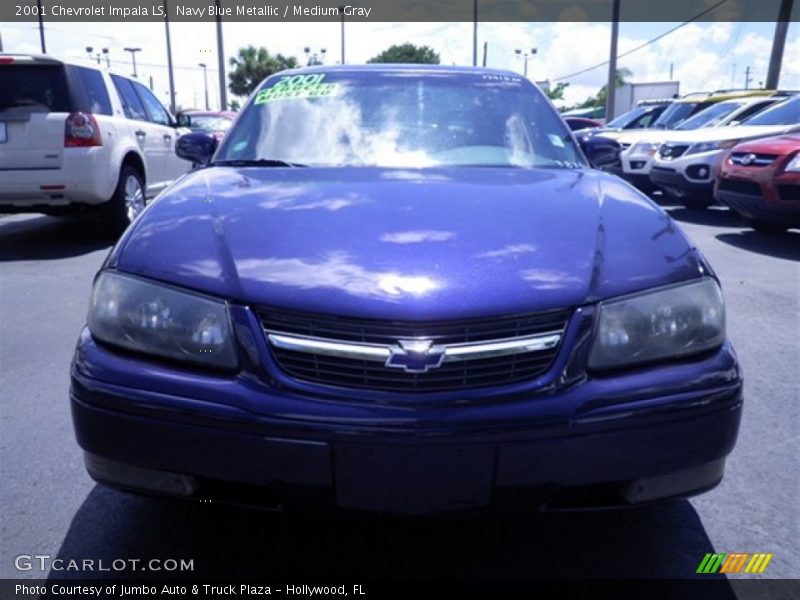 Navy Blue Metallic / Medium Gray 2001 Chevrolet Impala LS