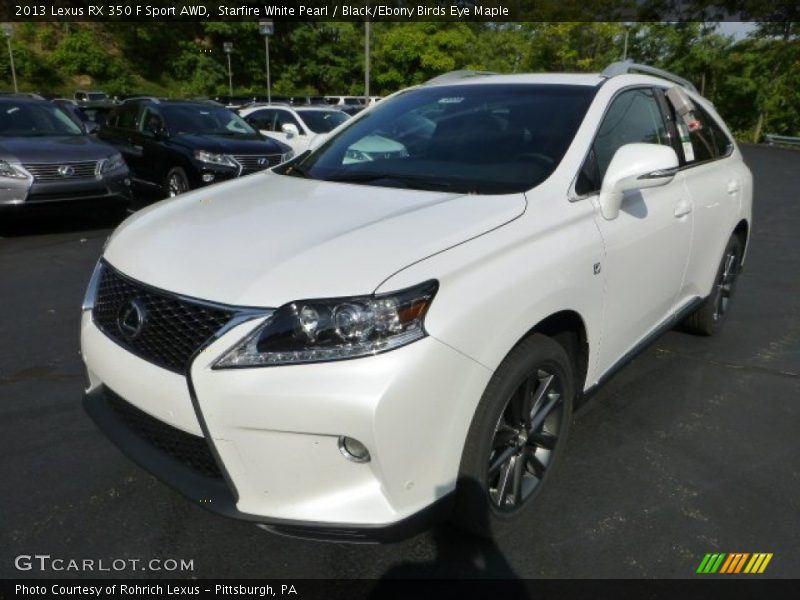 Starfire White Pearl / Black/Ebony Birds Eye Maple 2013 Lexus RX 350 F Sport AWD