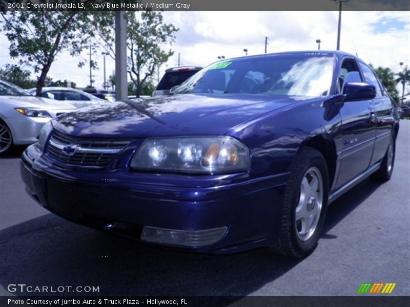 Navy Blue Metallic / Medium Gray 2001 Chevrolet Impala LS