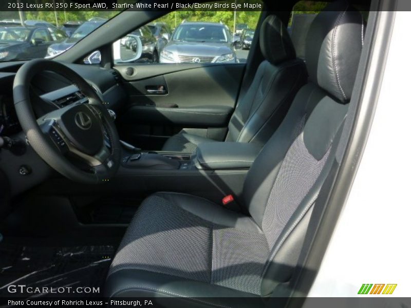 Starfire White Pearl / Black/Ebony Birds Eye Maple 2013 Lexus RX 350 F Sport AWD